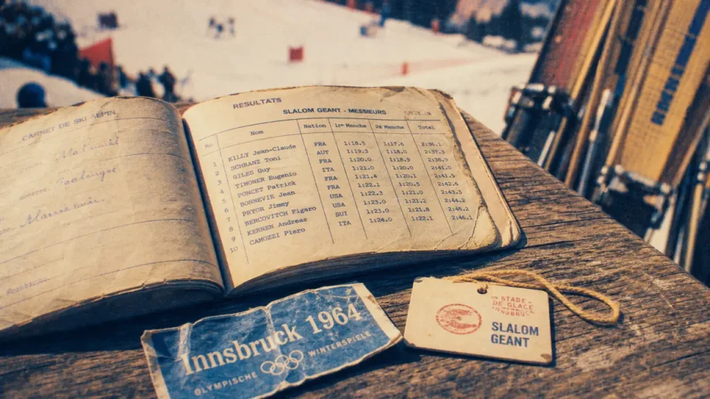 Bochatay : carnet de ski alpin avec indices, Innsbruck 1964