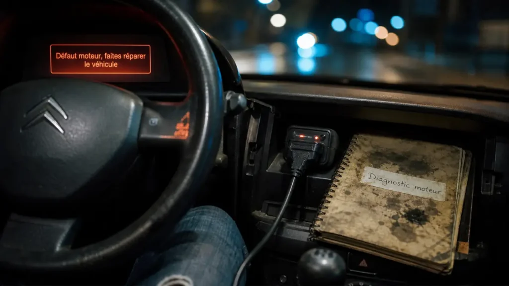 message défaut moteur citroën c3 diesel au tableau de bord, diagnostic