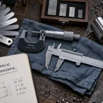 Appareil de mesure de precision mecanique : micromètre, pied à coulisse et jauge d’épaisseur