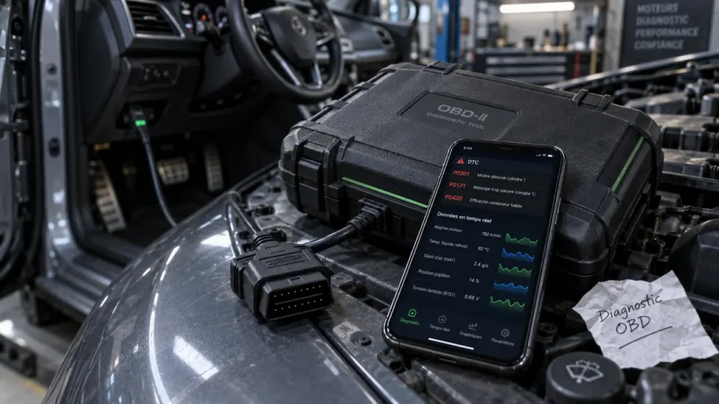OBD valise pour lire un défaut et diagnostiquer la panne